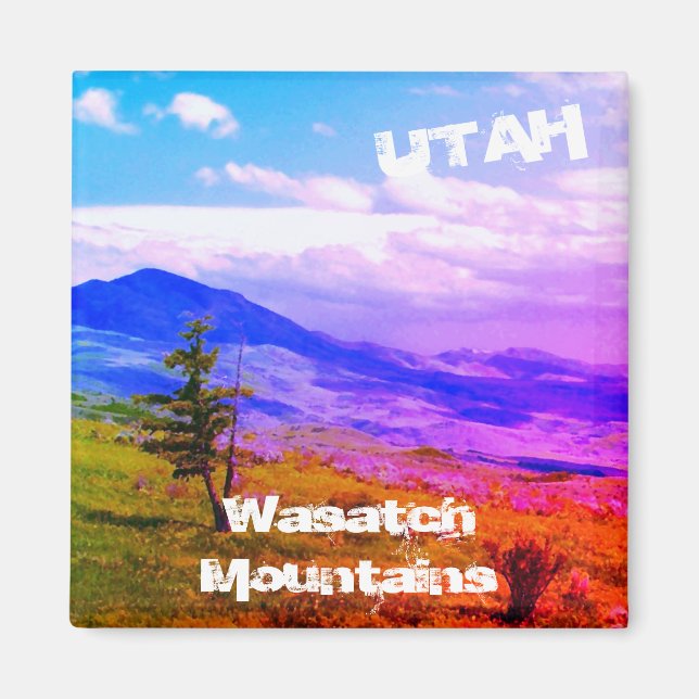 "Lone Cedar" Wasatch Mountains, Utah Landscape Magnet (Front)