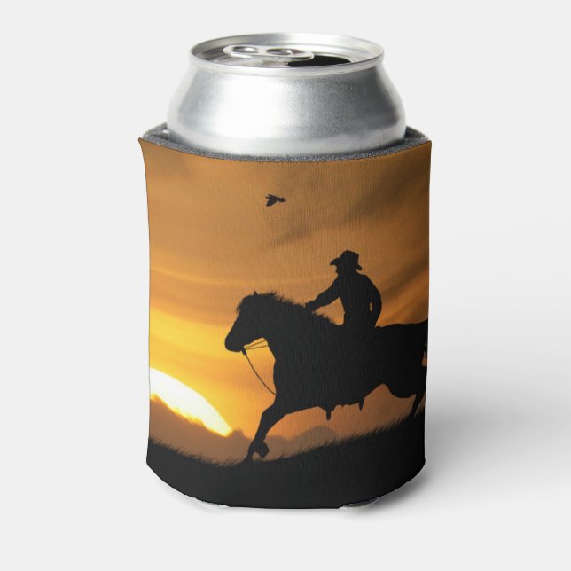 Lone Cowboy Beer Cosy Cup Can Cooler (Can Back)