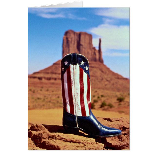 Lone cowboy boot, Monument Valley, Arizona, U.S.A. (Front)