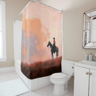 Lone Cowboy Shower Curtain