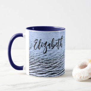 Lone Duck Wildlife Lake Water Ripples Photography Mug