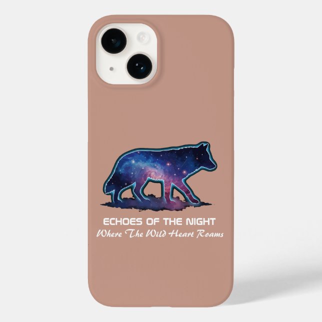 Lone Galaxy Wolf Silhouette (Echoes of the night) Case-Mate iPhone Case (Back)
