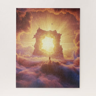 Lone Human Stares into the Holy Unknown Universe Jigsaw Puzzle
