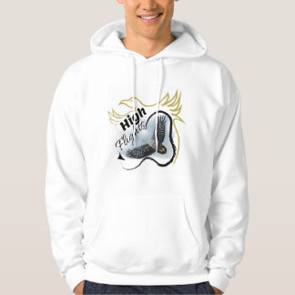 Lone hunter majestic bird blue hoodie