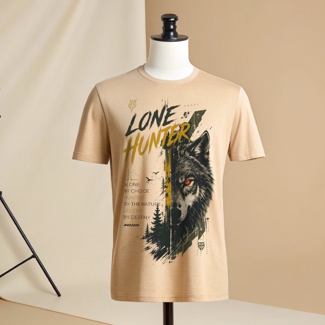 Lone Hunter Wolf Graphic T-Shirt | Wilderness  (Creator Uploaded)