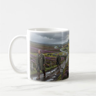 Lone Man's Journey on a Stormy Moor Mug