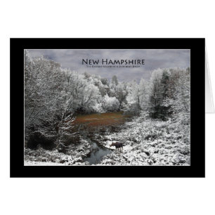 Lone Moose on a Snowy Oxbow New Hampshire Card