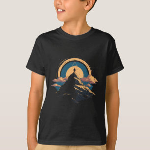 Lone Mountain Climber Artistic Design - Nature And T-Shirt