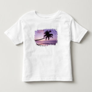 Lone palm tree at sunset, Coconut Grove beach 2 Toddler T-Shirt