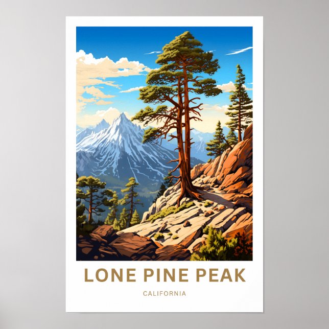 Lone Pine Peak California Travel Print (Front)