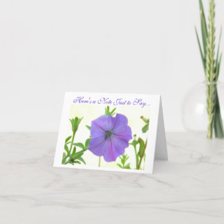 Lone Purple Petunia Card