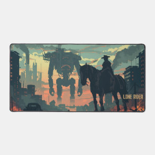 Lone Rider Post-apocalyptic Landscape Desk Mat