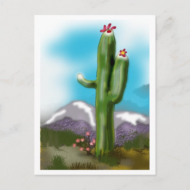 lone saguaro postcard (Front)
