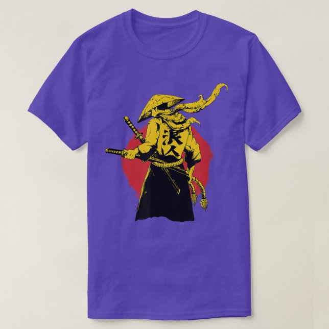 Lone Samurai also known as Ronin in Yellow Red and T-Shirt (Design Front)