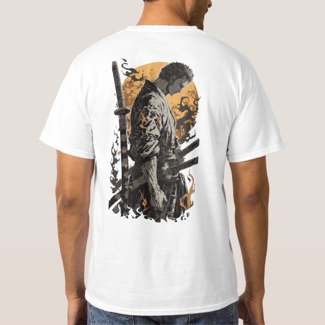 Lone Samurai Warrior T-Shirt (Back)