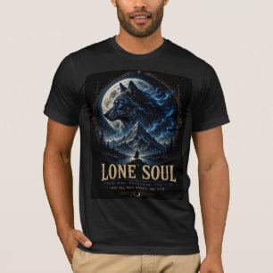 Lone Soul Wolf – Moonlit Fantasy Wolf T-Shirt