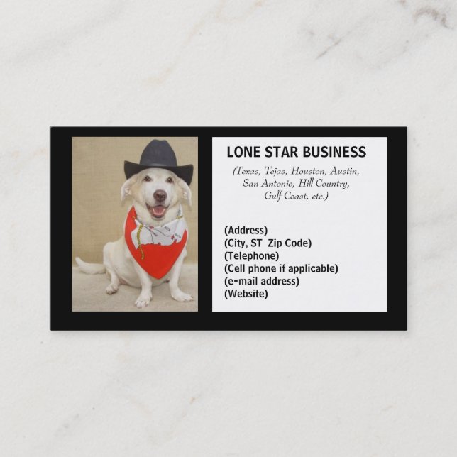 LONE STAR ANY BUSINESS CARD (Front)