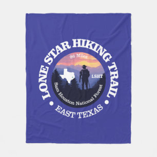 Lone Star Hiking Trail (rd2) Fleece Blanket
