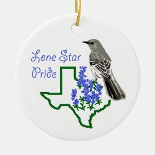 Lone Star Pride Ceramic Tree Decoration