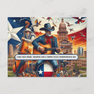 Lone Star Pride : Texas Independence Day Postcard