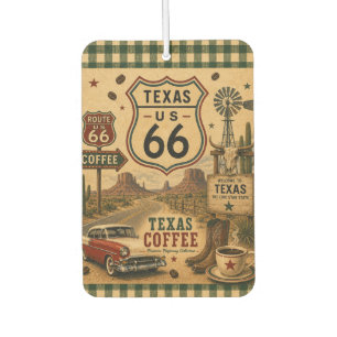 Lone Star Road Trip Coffee Memories Car Air Freshener