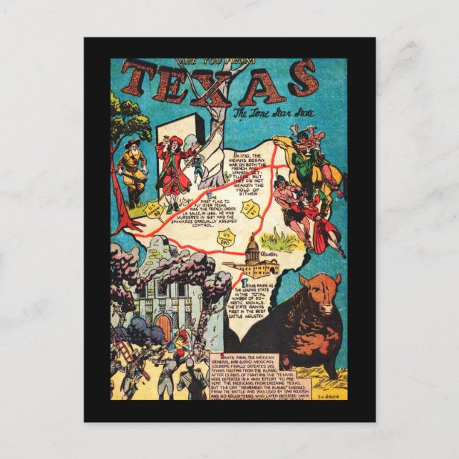 Lone Star State Postcard (Front)
