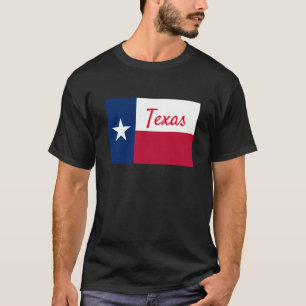 Lone Star State Texas flag black t-shirt