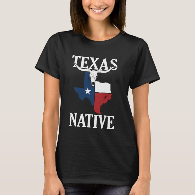 Lone Star State Texas Native Texan T-Shirt (Front)