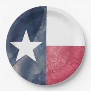 Lone Star   Texas Paper Plate