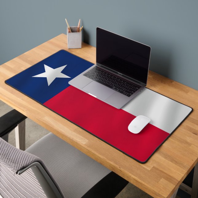 Lone Star Texas State Flag Monogram Desk Mat (Office 2)