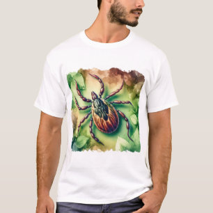 Lone Star Tick Painting REF86 - Watercolor T-Shirt