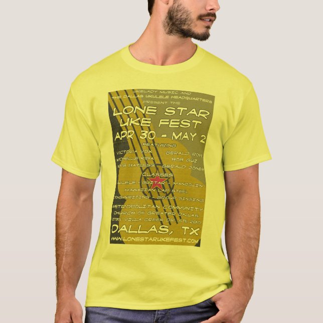 Lone Star Uke Fest Pops Bayless Poster Shirt (Front)