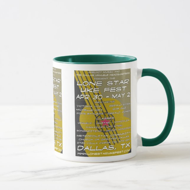 Lone Star Uke Fest Poster Art Mug (Right)