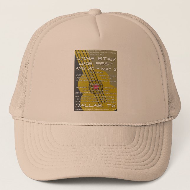 Lone Star Uke Fest Poster Art Trucker Hat (Front)