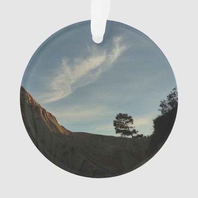 Lone Torrey Pine California Sunset Landscape Ornament (Front)