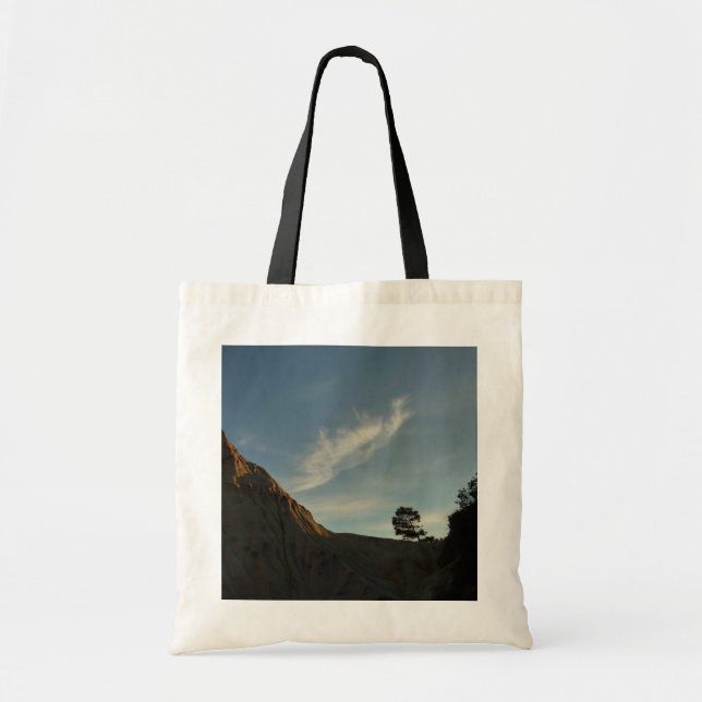 Lone Torrey Pine California Sunset Landscape Tote Bag (Front)