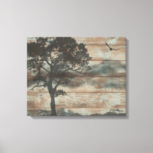 Lone Tree and Bird Canvas Print