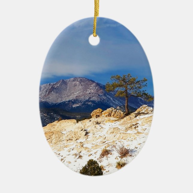 Lone Tree Ceramic Tree Decoration (Front)