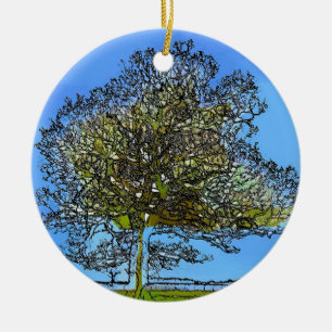 LONE TREE CERAMIC TREE DECORATION
