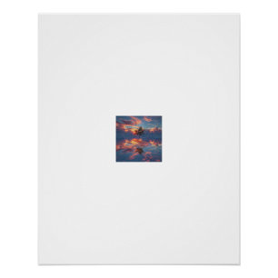 Lone Tree Sunset Cloud Reflection Poster