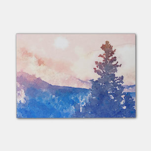 Lone Tree Watercolor Post-it Notes