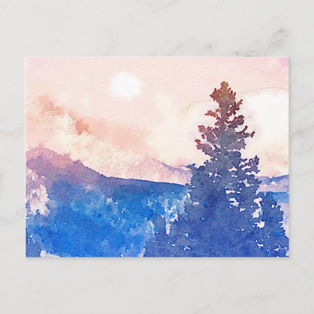 Lone Tree Watercolor Postcard (Front)