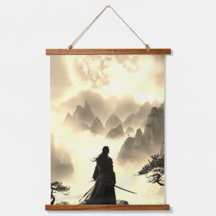 Lone Warrior in Sepia  Hanging Tapestry