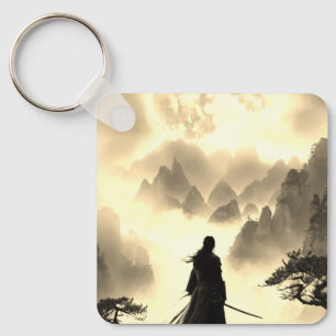 Lone Warrior in Sepia Key Ring