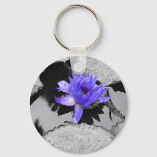 Lone Water Lily Key Ring