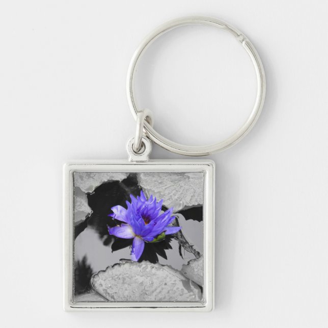 Lone Water Lily Key Ring (Front)