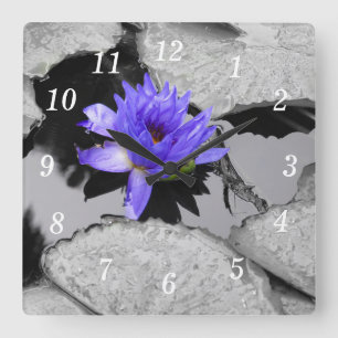 Lone Water Lily Wall Clock