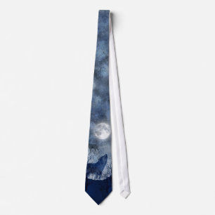 Lone Winter Wolf Tie