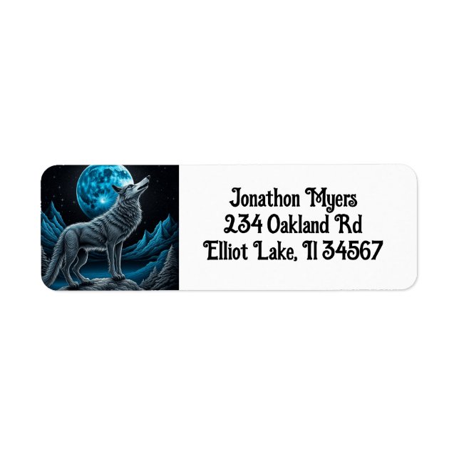 Lone Wolf and Full Moon Black and Blue (Front)