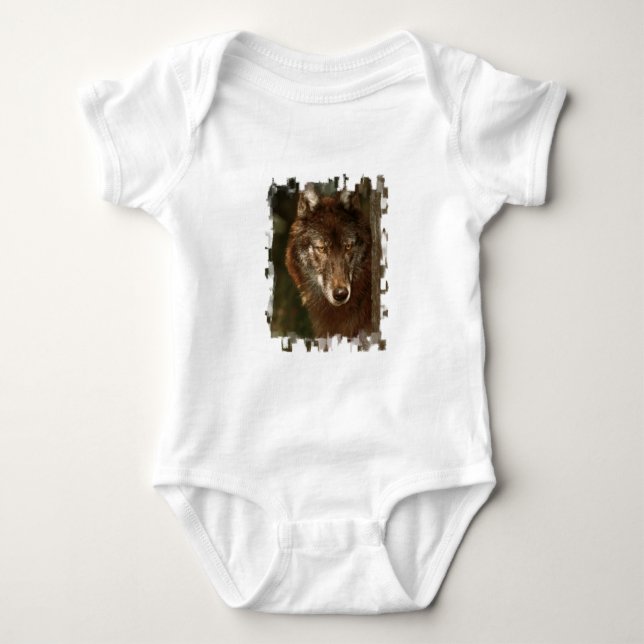 Lone wolf baby bodysuit (Front)